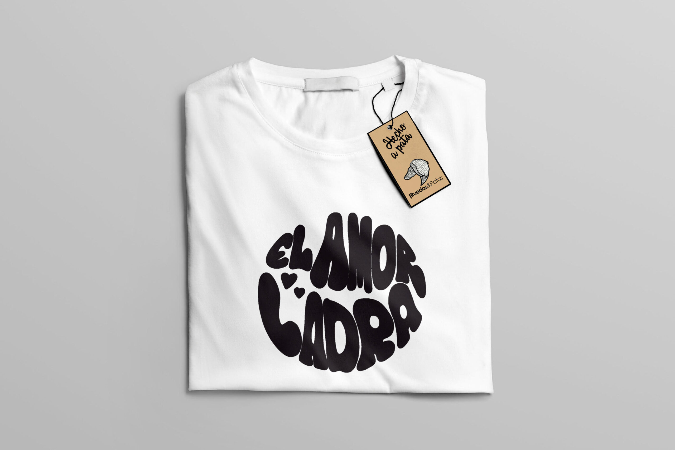 Camiseta el amor ladra blanca