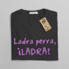 camiseta perro ladra blanca