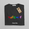 camiseta galgos rainbow negra