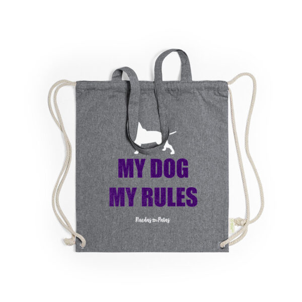 My dog my rules mochila-bolso_negra