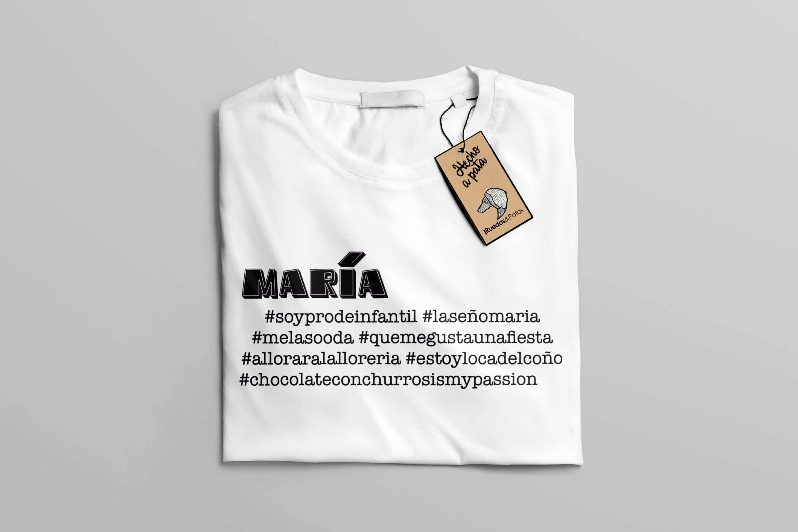 Camiseta maria hashtags