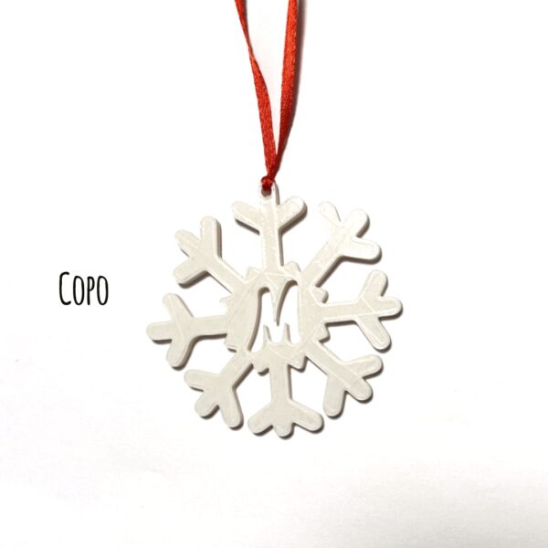 Adorno copo de nieve personalizado