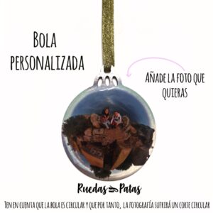 Bola navideña con foto personalizable