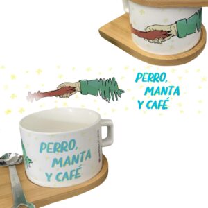 Taza Perro manta y café