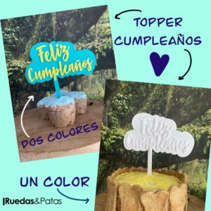 Toppers Feliz Cumpleaños en PLA