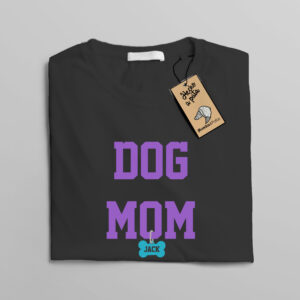 Camiseta Dog Mom con chapa