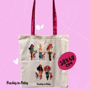 Tote bag asa rosa Princesas