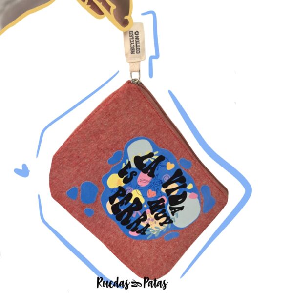 Pack Mochila-tote rojo La vida es muy perra - Imagen 2
