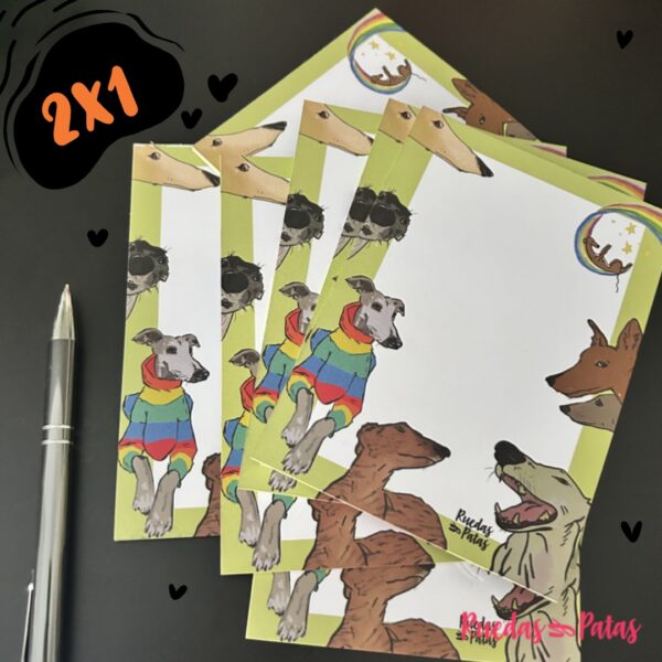 2x1 Bloc de notas Galgos
