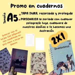 2×1 Cuadernos personalizados